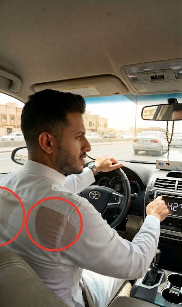 "طريقة تركيب وسادة صهيد: سحب الهواء البارد من فتحة تكييف السيارة السفلية لتبريد منطقة الظهر والمقعد."